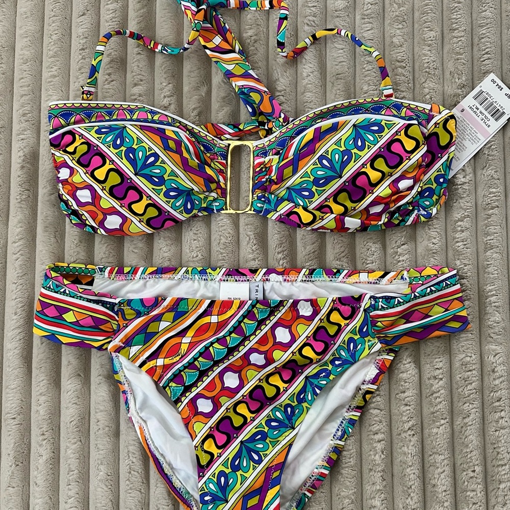 Trina Turk Multicolor Bikini Set NWT